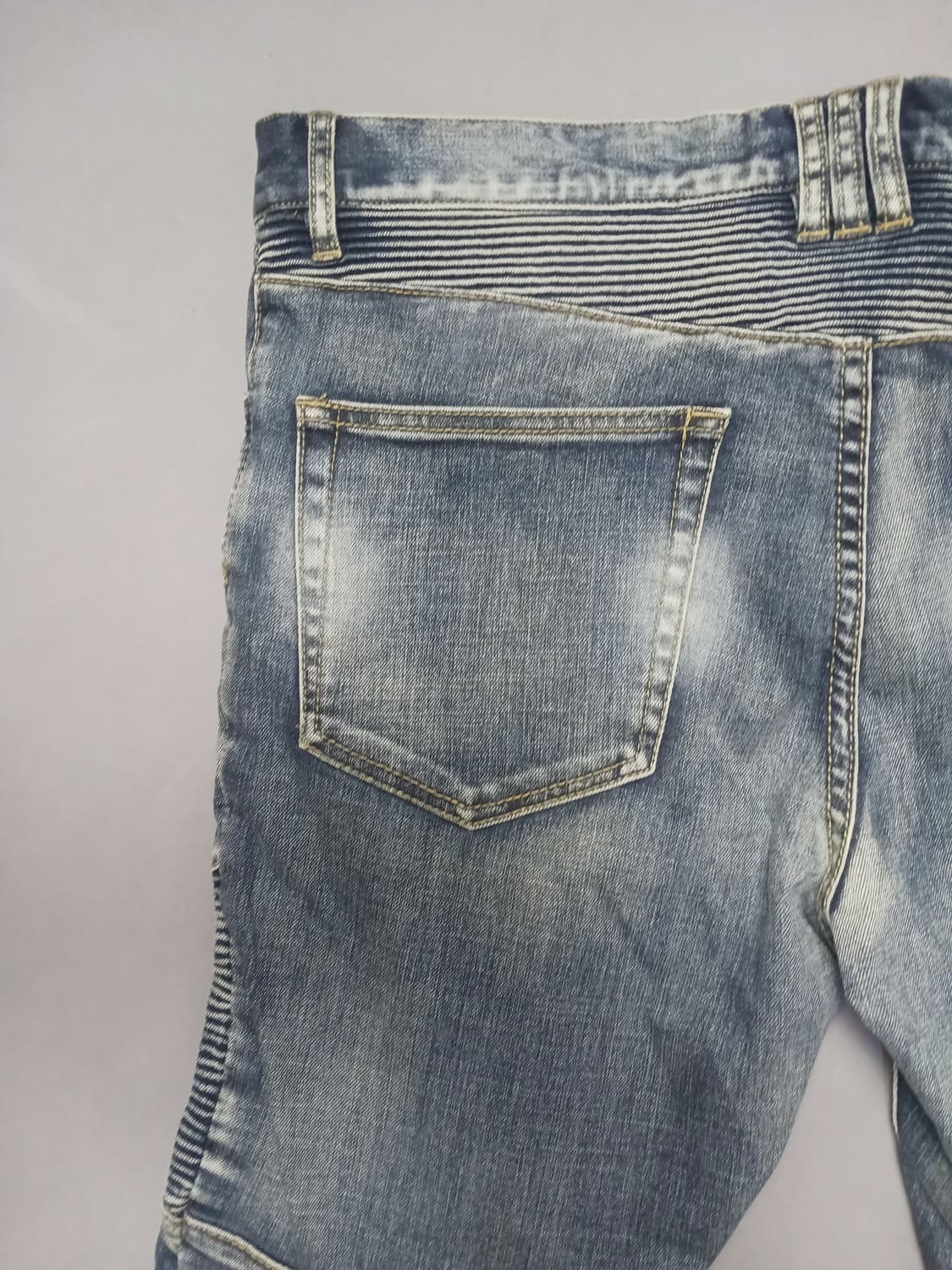 새상품 [36] 발망 스티치덧댐 바이커진 청바지 상품이미지8