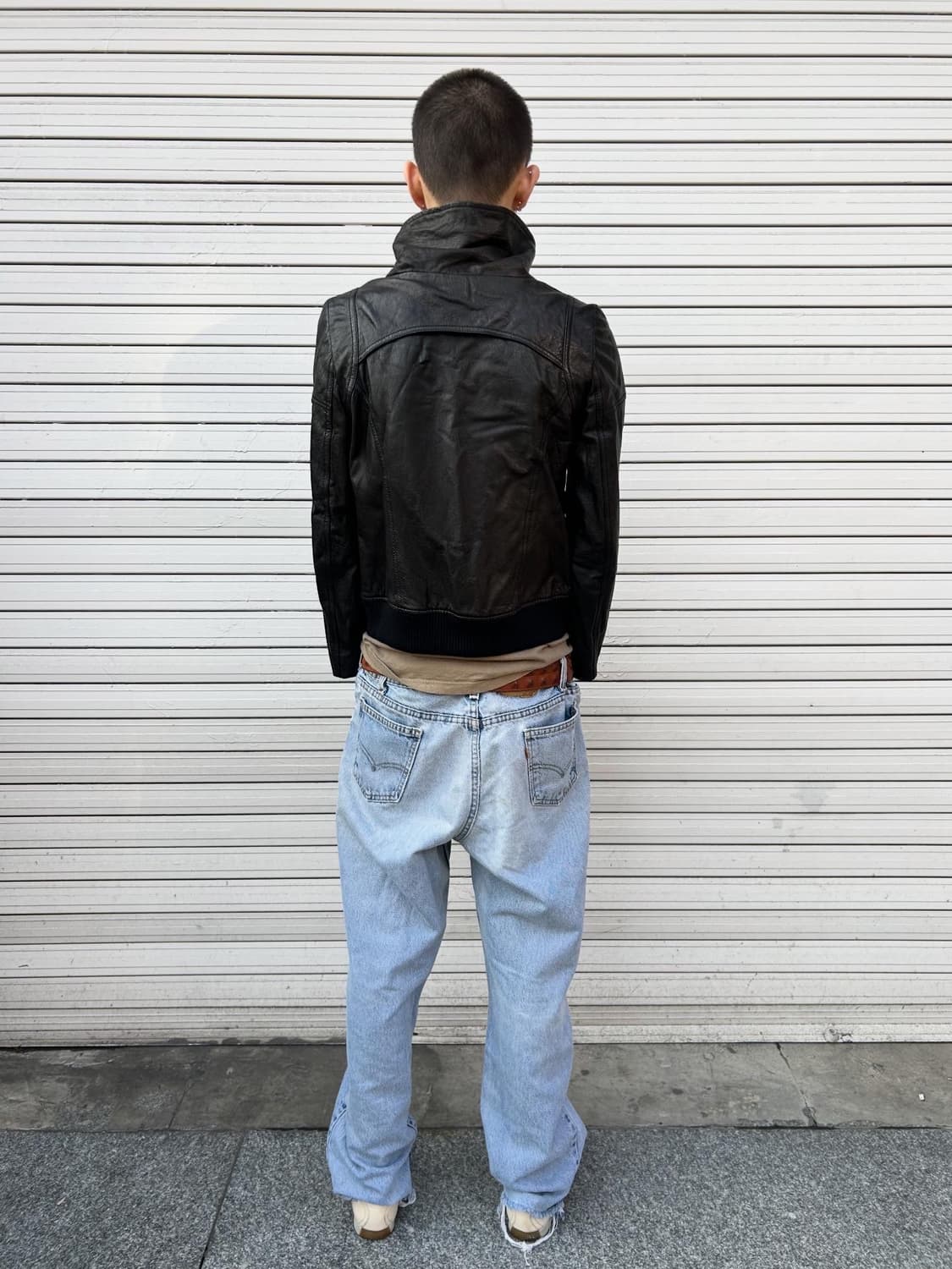 띠어리 풀집업 레더자켓 상품이미지3