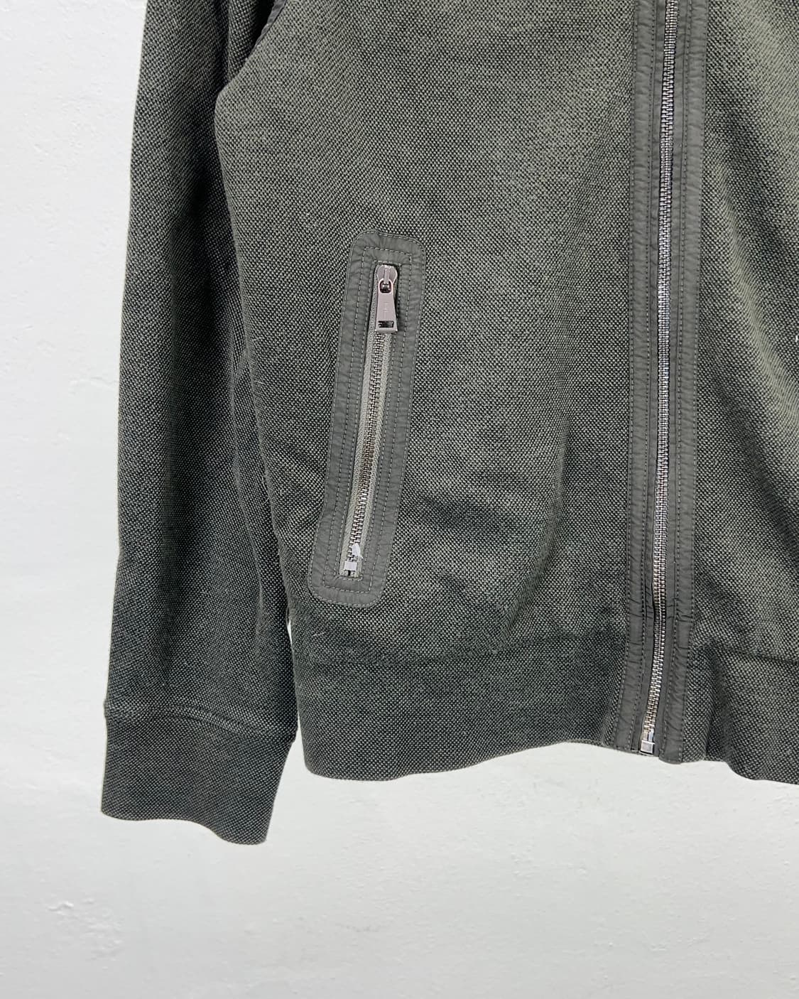 폴로 랄프로렌 딥 카키 히든 후디 리스 트리밍 니트 집업 자켓 상품이미지4