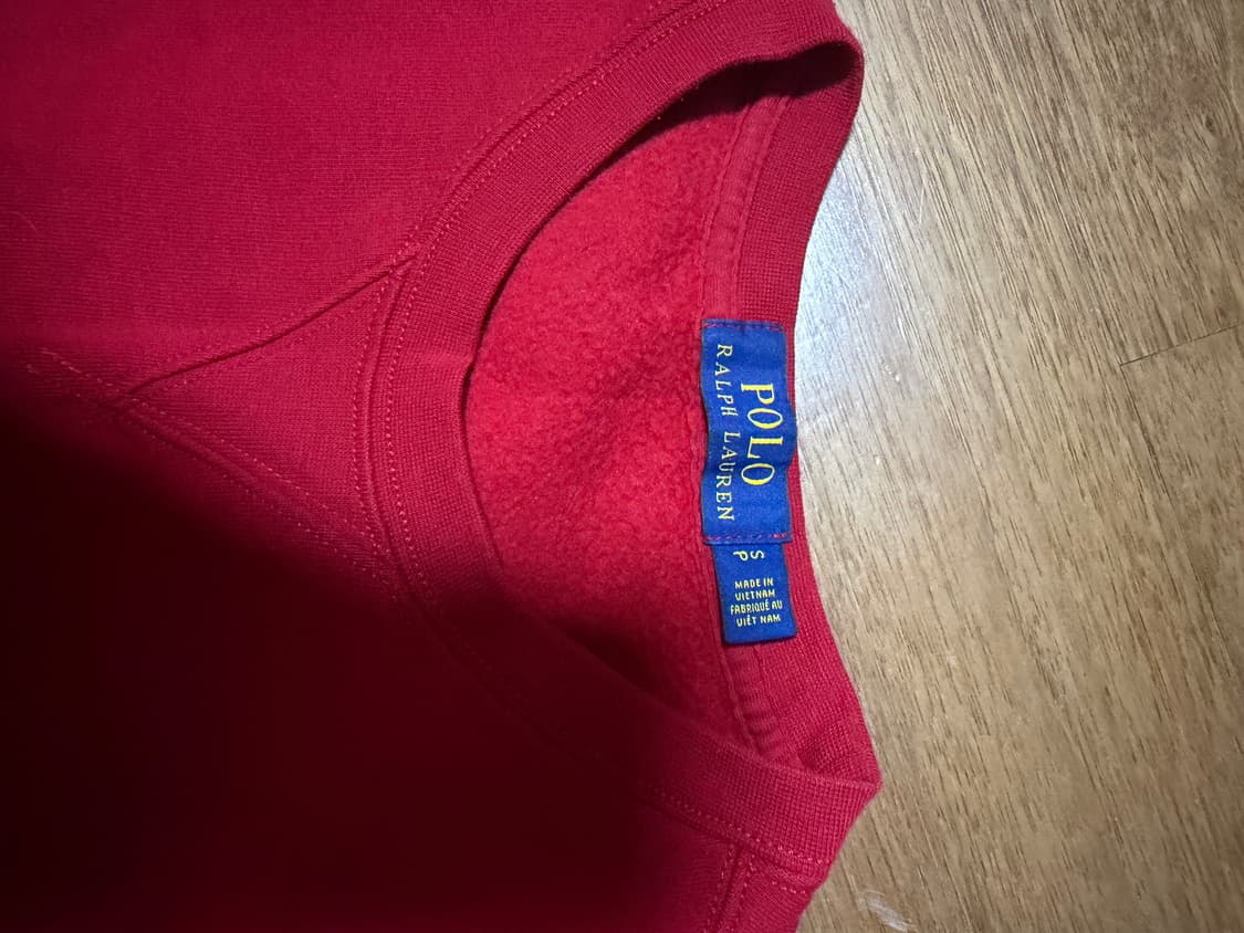 폴로 클래식 기모 스웻셔츠 맨투맨 레드 상품이미지3