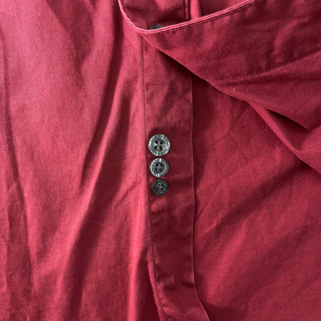 100 버버리 백화점택 기마로고 버건디 셔츠 상품이미지6