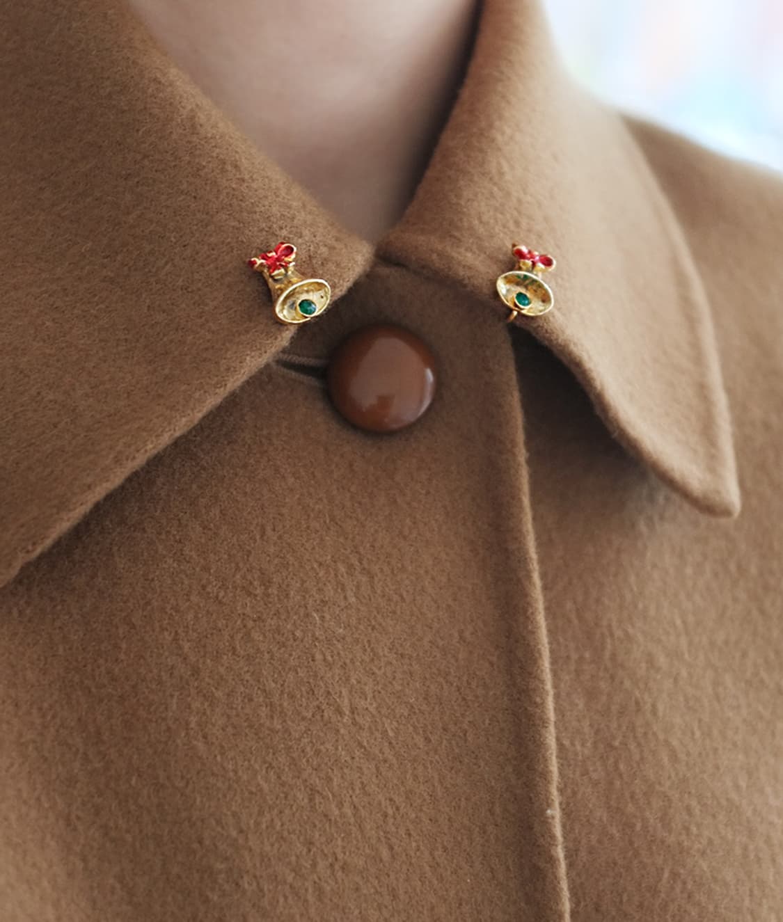 1980s  크리스마스 종 빈티지귀걸이 빈티지귀찌  상품이미지1