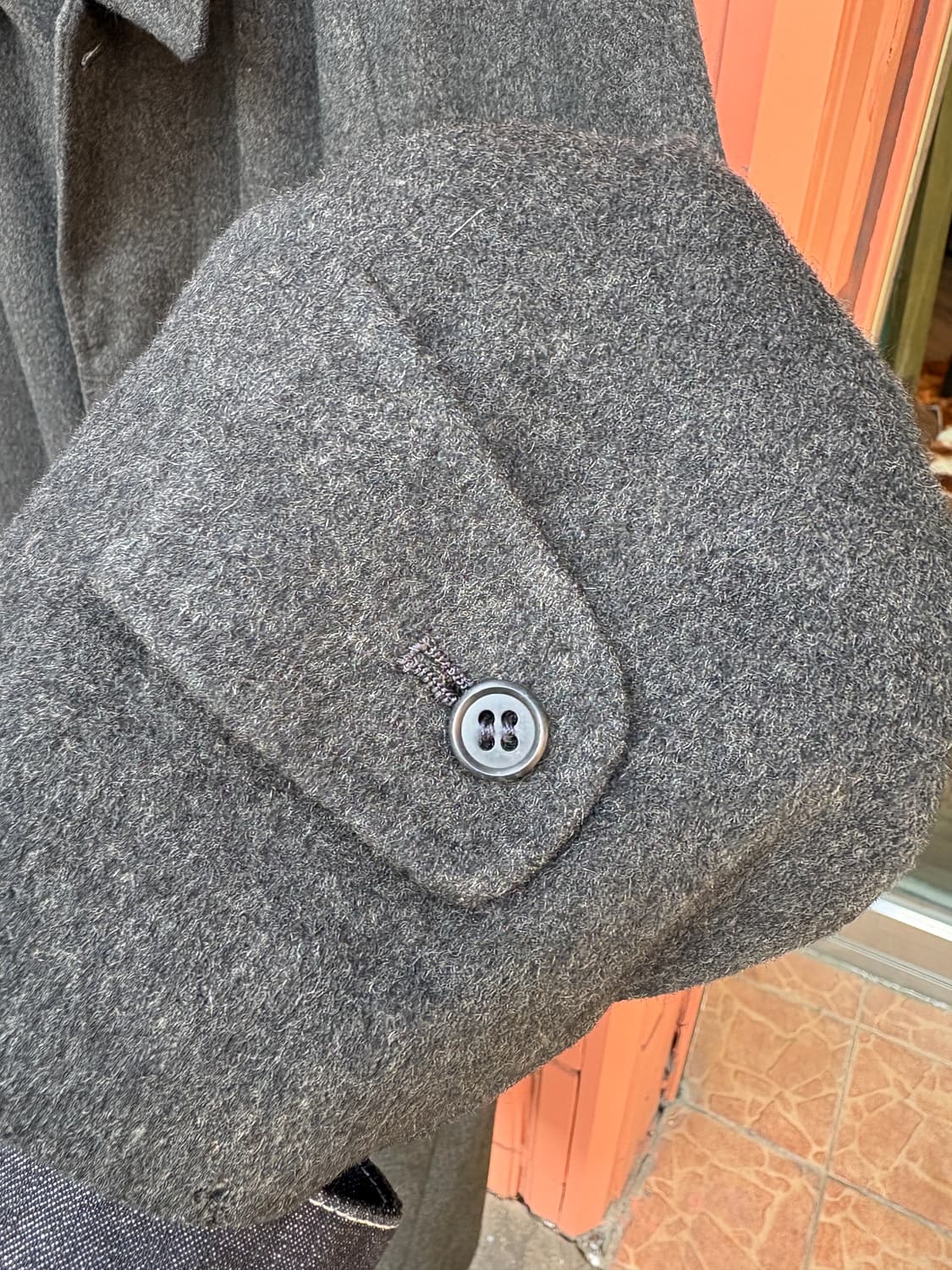 Japanese Vintage 캐시미어 100% 맥코트 상품이미지5