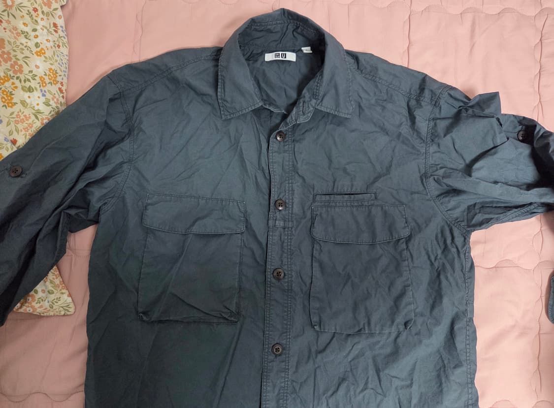 유니클로 U 젠더리스 유틸리티 오버사이즈 셔츠 S 상품이미지5