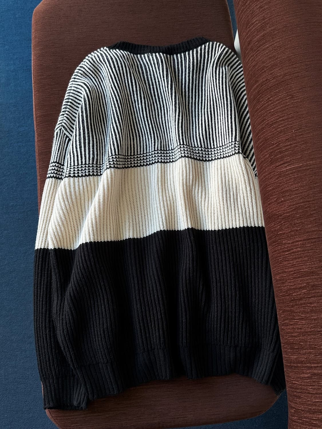 Panel design rib wide knit P/O 상품이미지5