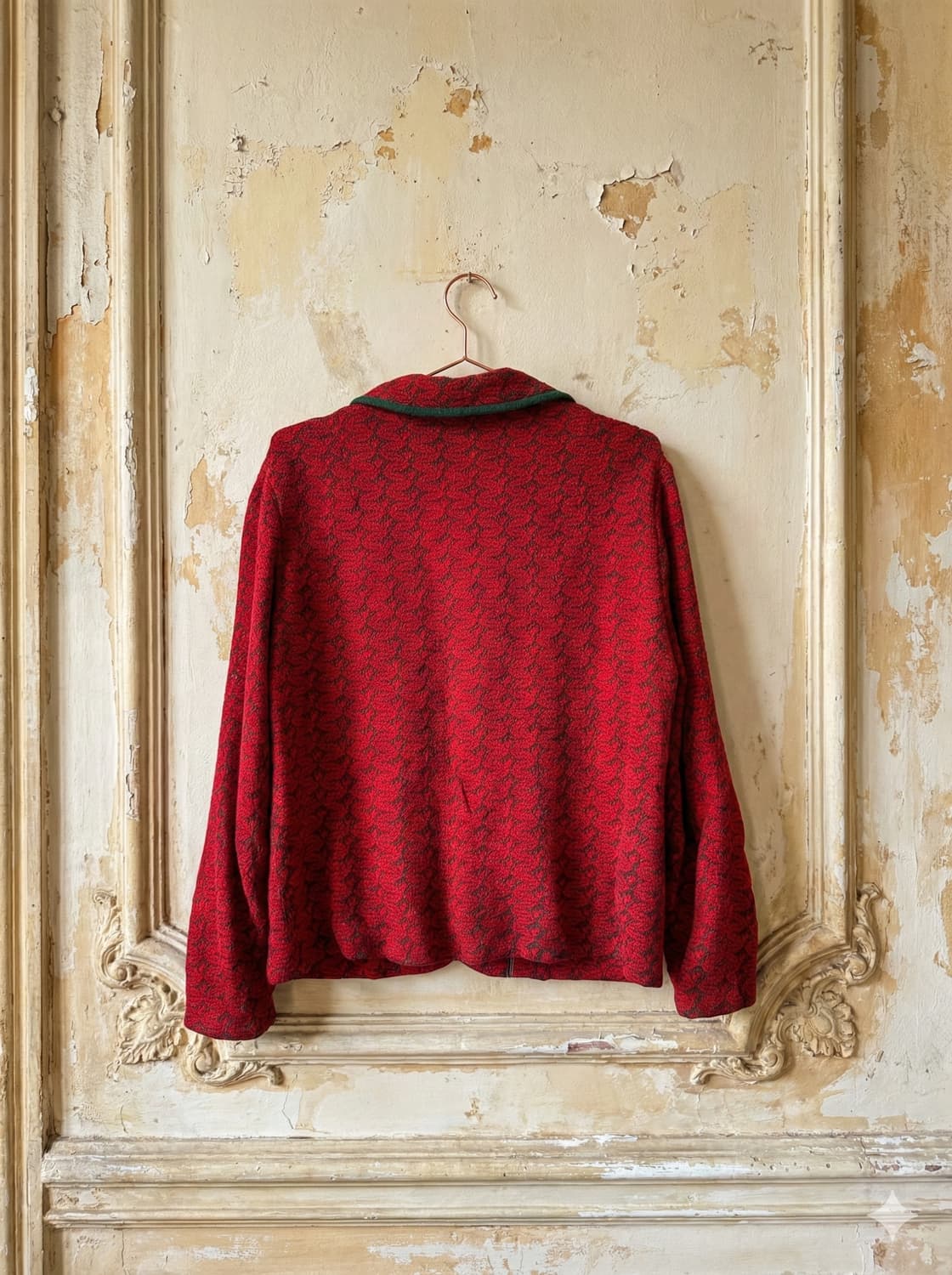 Deep Red Tyrolean Knit Jacket 상품이미지3