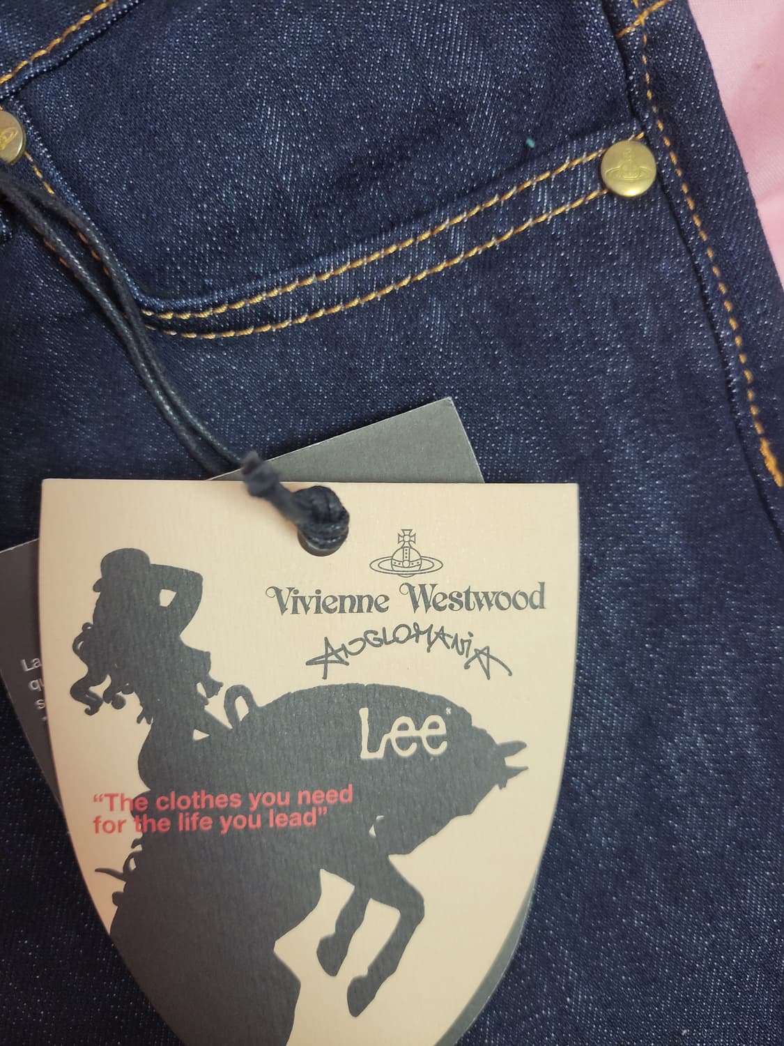 정품)급처새상품!비비안웨스트우드X LEE 콜라보 데님청바지팬츠 매장가30 상품이미지10