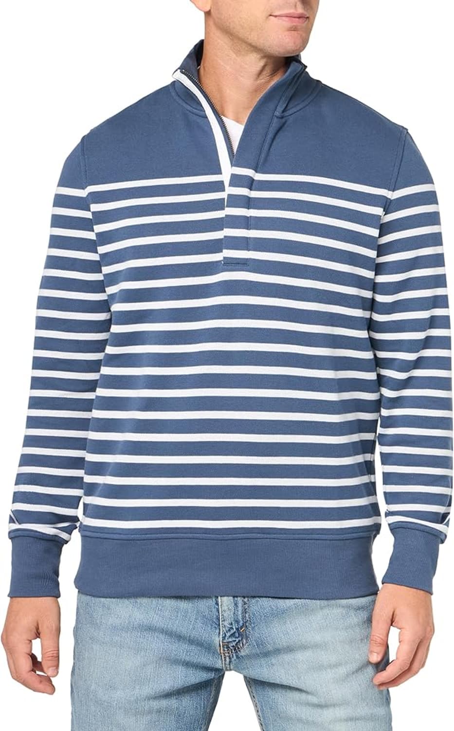 브룩스브라더스 마리너 스트라이프 하프집업 스웨터  상품이미지1
