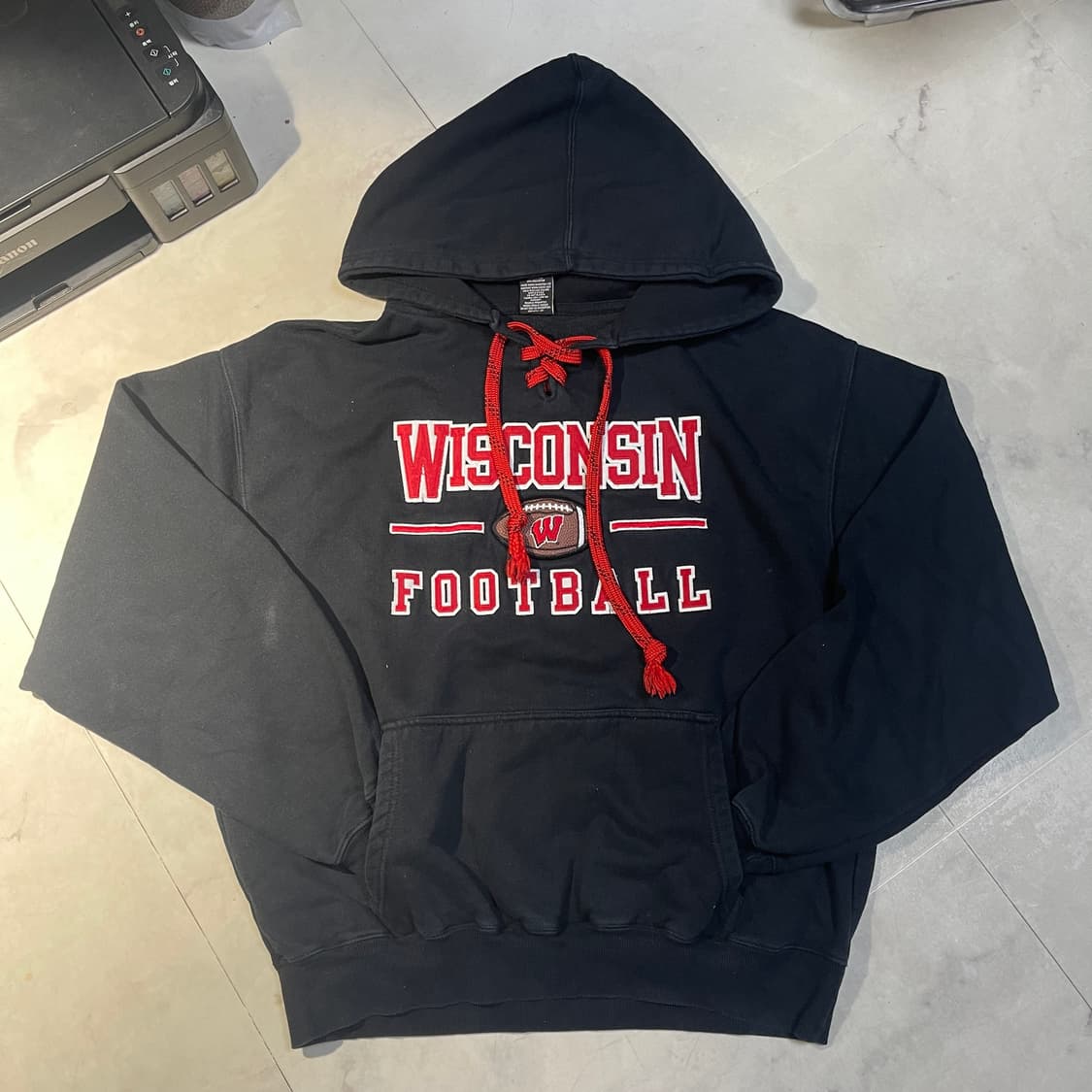 90s 빈티지 후드티 위스콘신 풋볼 상품이미지1