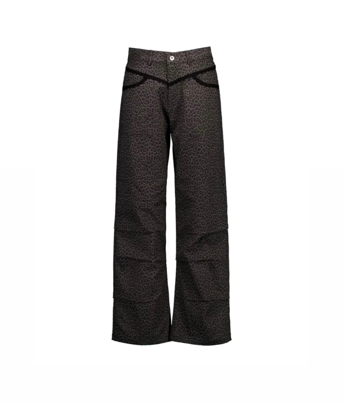 셋업이엑스이 레오파드 레이스 팬츠 차콜 상품이미지1