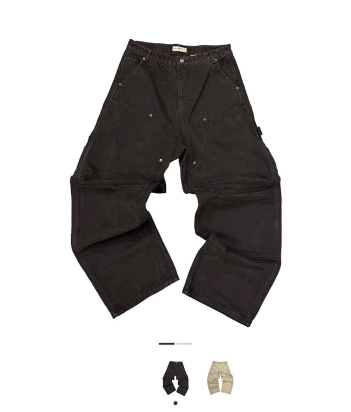 아오이로 커티드 더블니 팬츠 블랙 펄 1사이즈 상품이미지1