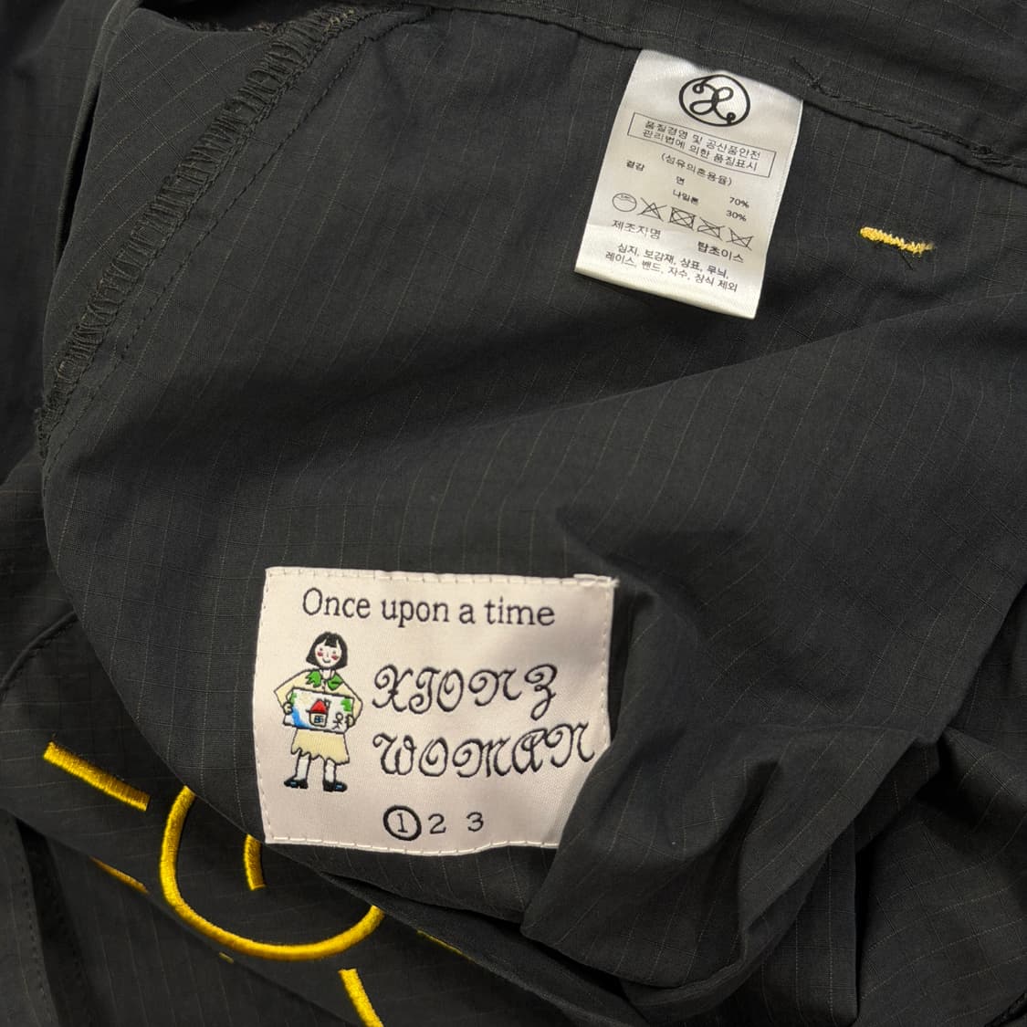 루나키후 엑스톤즈 우먼 해바라기 카고팬츠 바지 블랙 1 상품이미지5