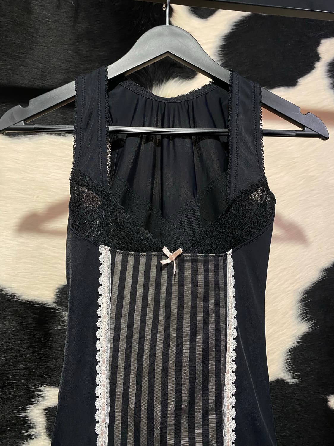 Japanese vtg 코르셋st 스트라이프 슬리브리스 상품이미지2