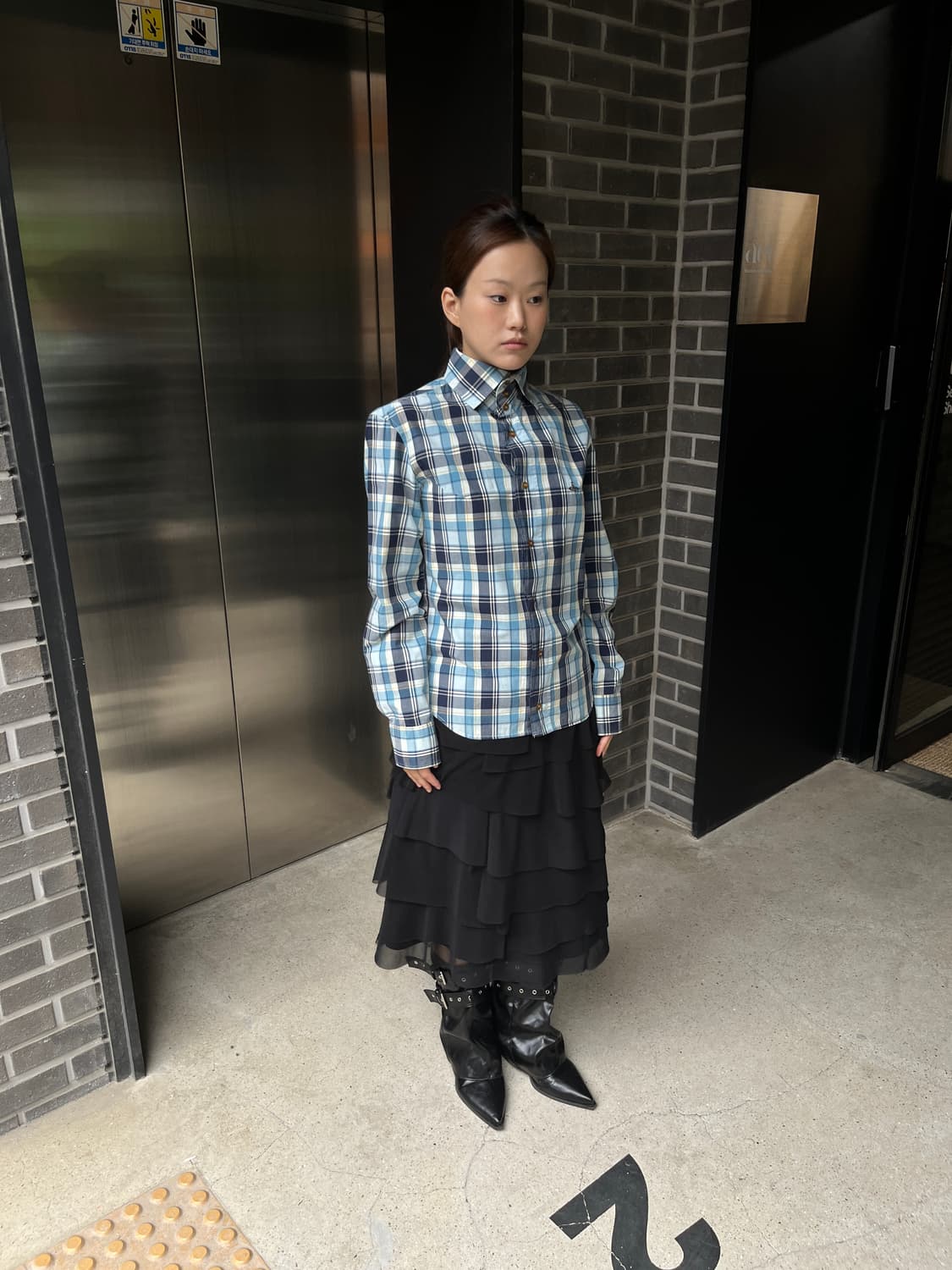 Hiroko Bis 히로코비스 레이어드 프릴 스커트 상품이미지5