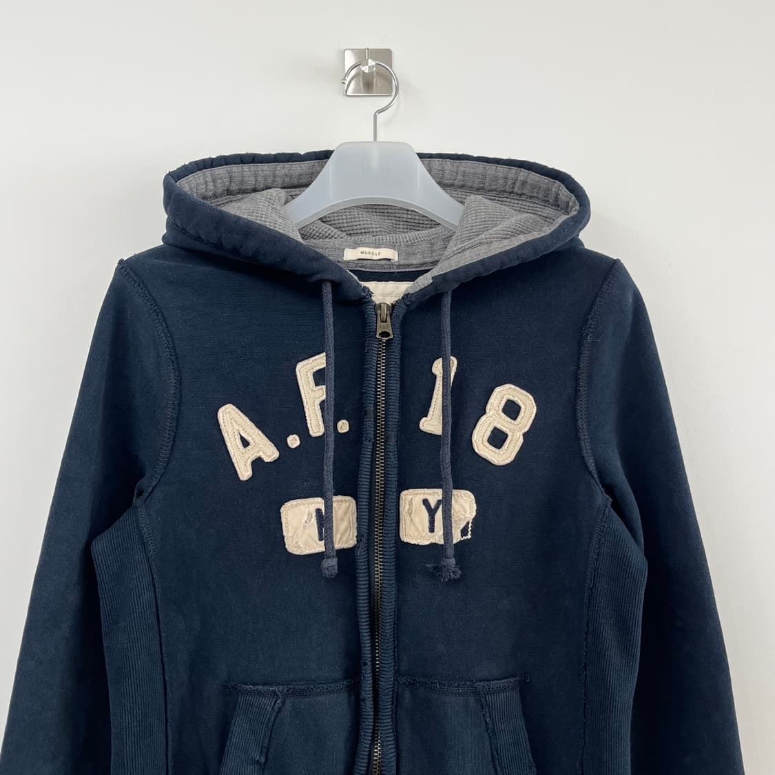 아베크롬비 자수로고 네이비 후드집업 상품이미지4
