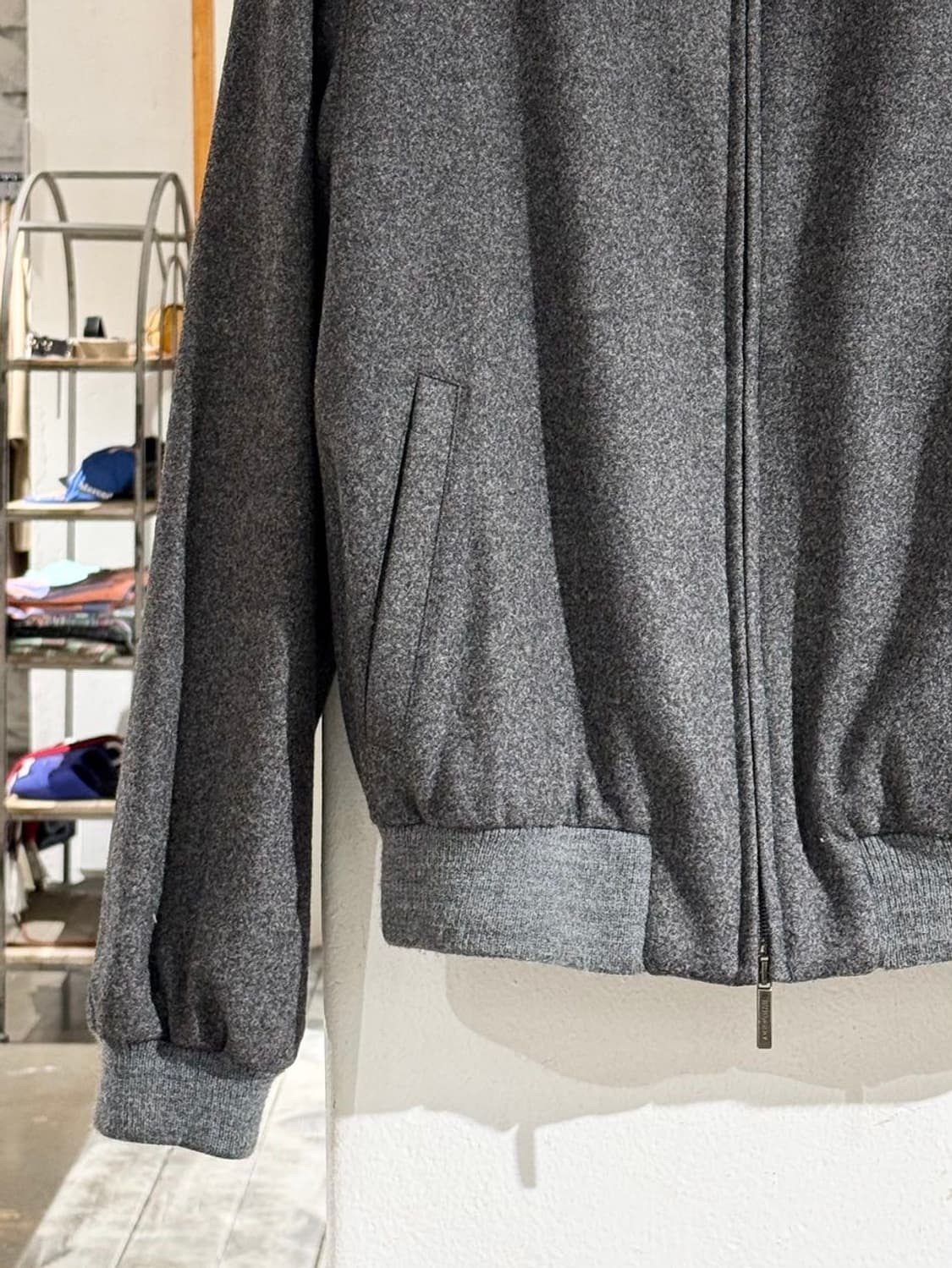 버버리 그레이 울 집업 자켓  상품이미지4
