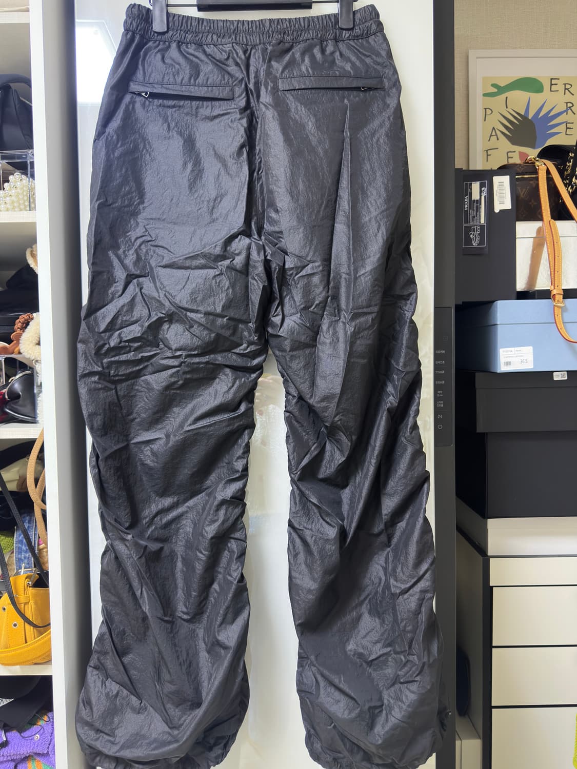 우영미 셔링 나일론 팬츠 46 상품이미지2