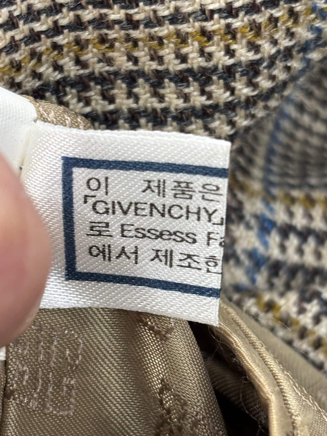 지방시 Monsieur Givenchy 체크 자켓 95~100사이즈 상품이미지8