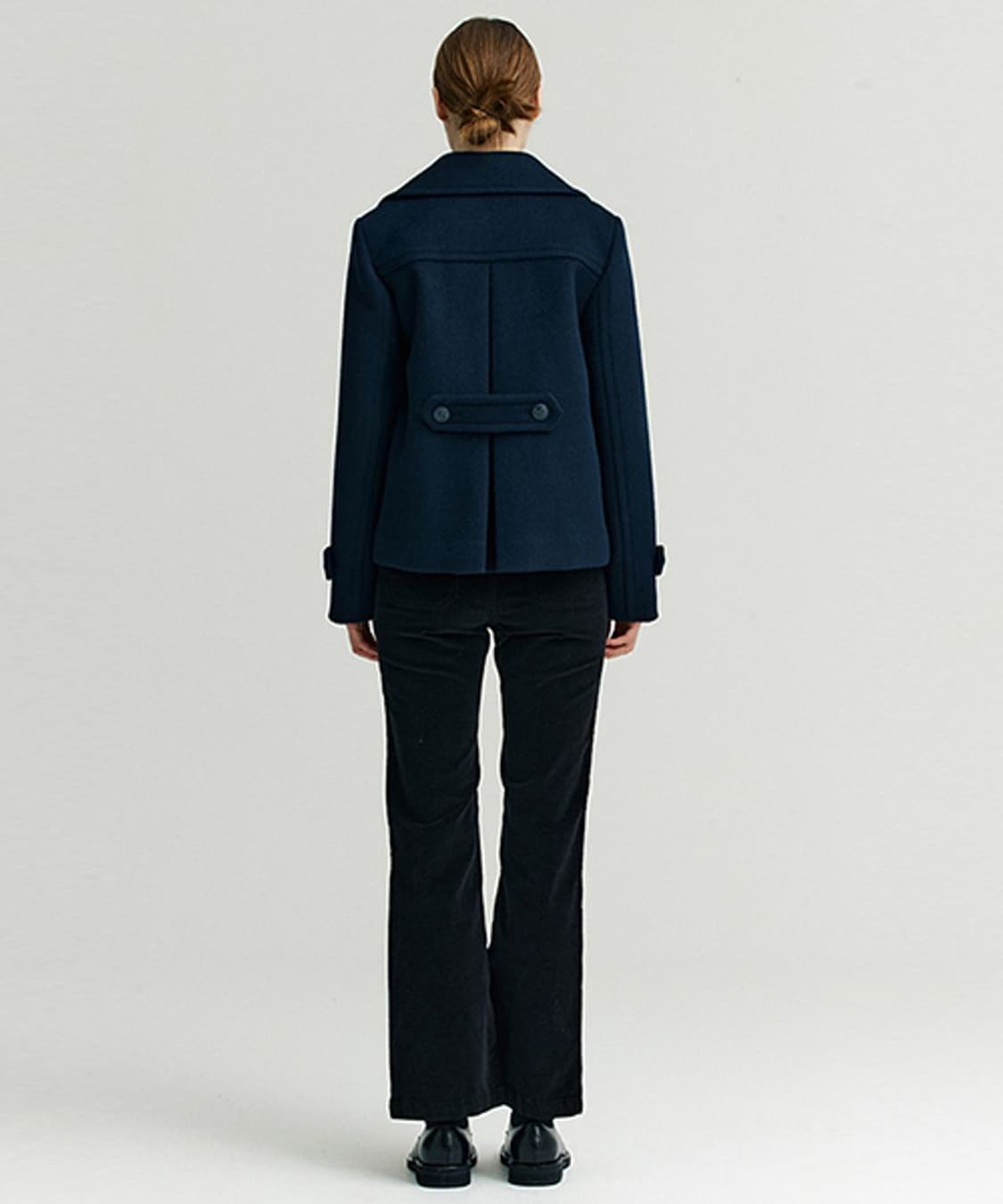 언톨드레이블 클래식 숏 피코트 네이비 M사이즈 택달린새제품 상품이미지2