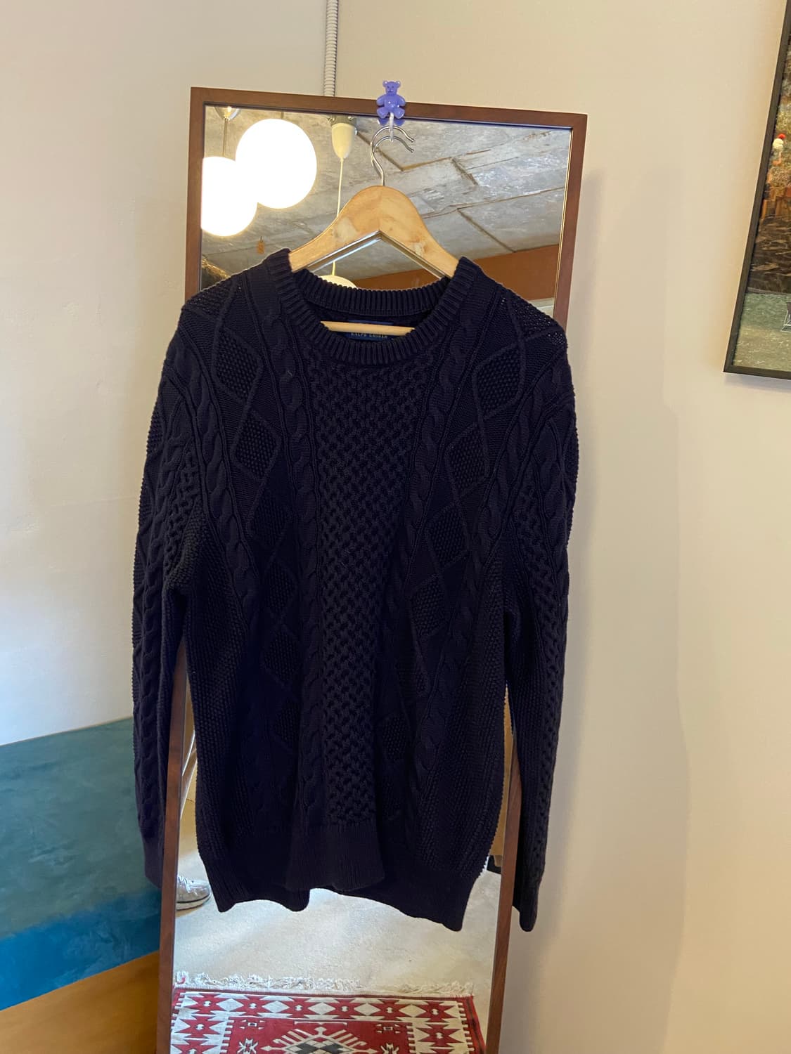 폴로 랄프로렌 네이비 케이블 니트 상품이미지2