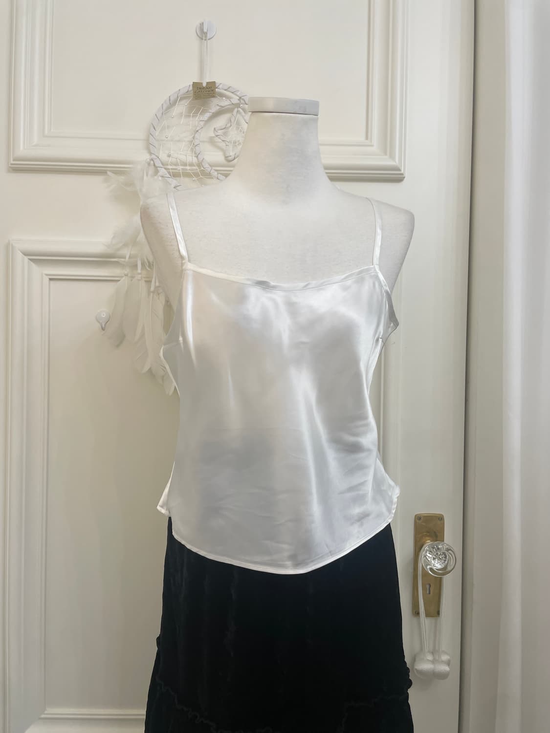 cream white beads point one button cardi 상품이미지9
