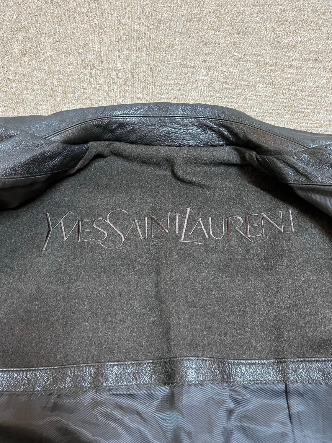Ysl Pour Homme brown Leather jacket 상품이미지5