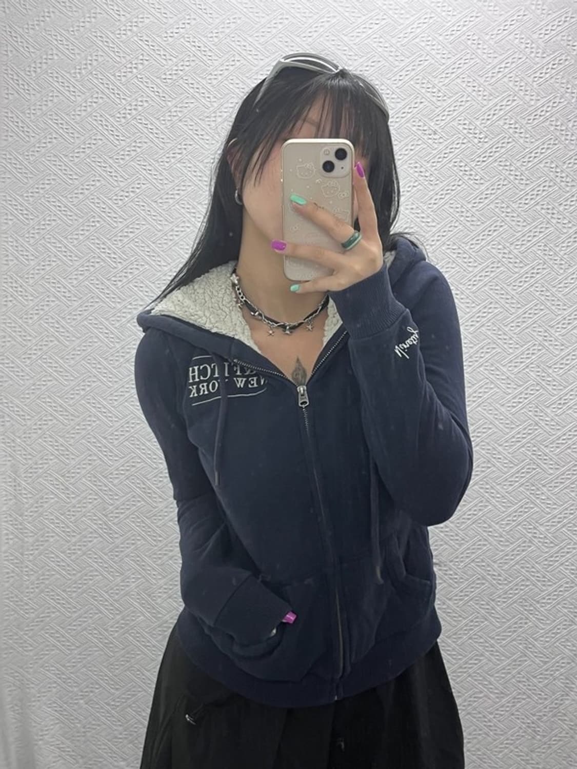 아베크롬비 Y2K 빈티지 양털 후드집업 M C06984 상품이미지2