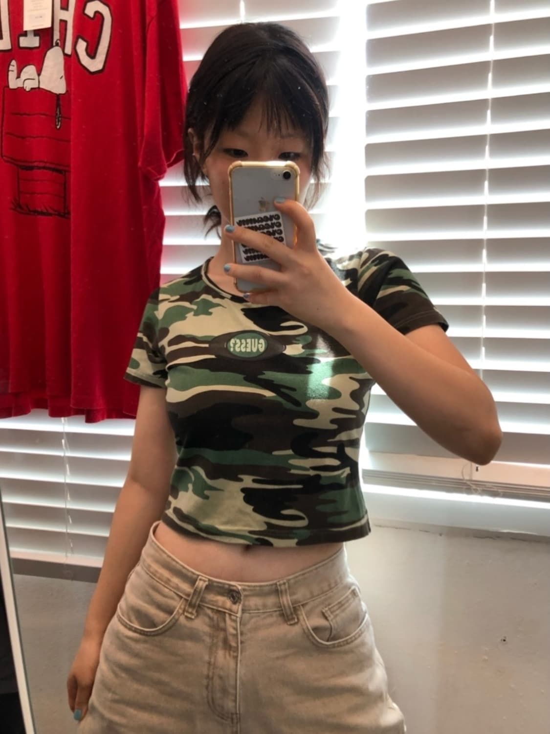 게스 크롭 1/2 티셔츠 (Woman XS) AB0281 상품이미지1