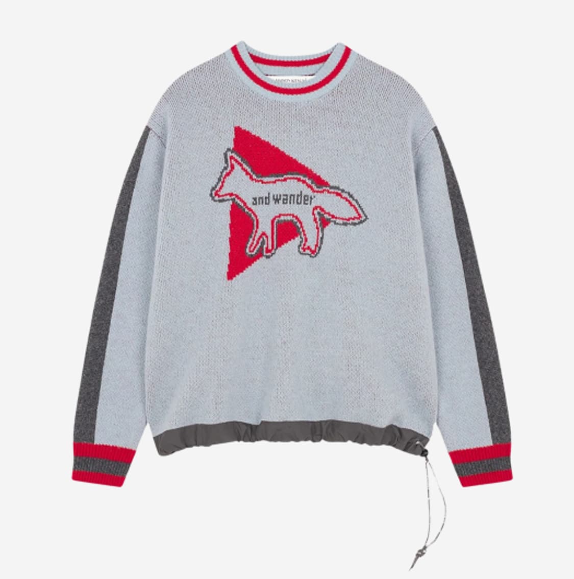 메종키츠네 앤드원더 풀오버 니트 라이트블루 상품이미지2