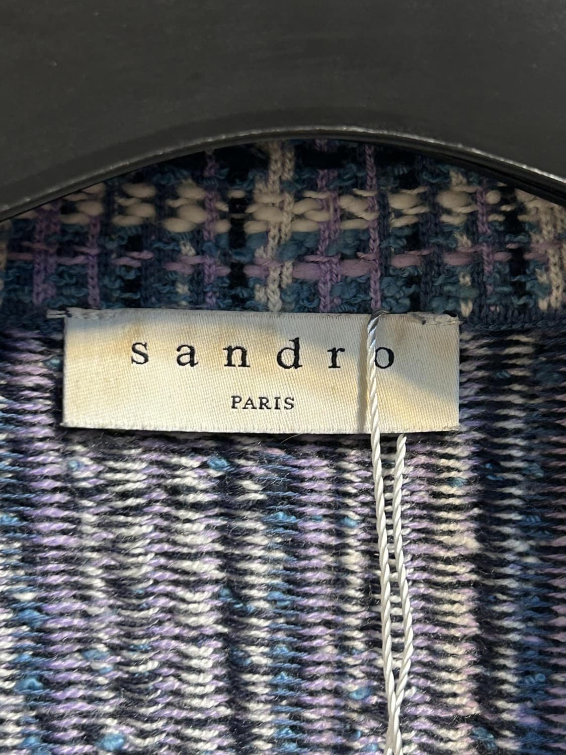 산드로 파리 트위드 체크 반팔 자켓 원피스 상품이미지6