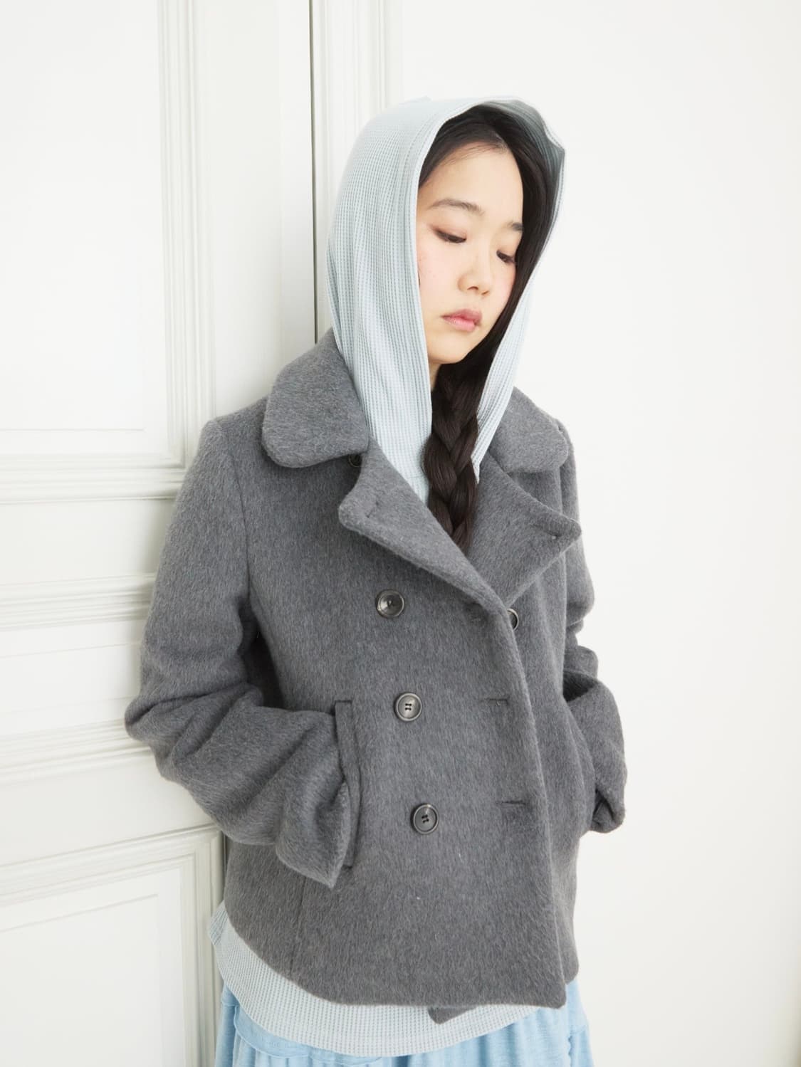 콜로신스 에어리 울 코트 미스티 그레이 상품이미지1