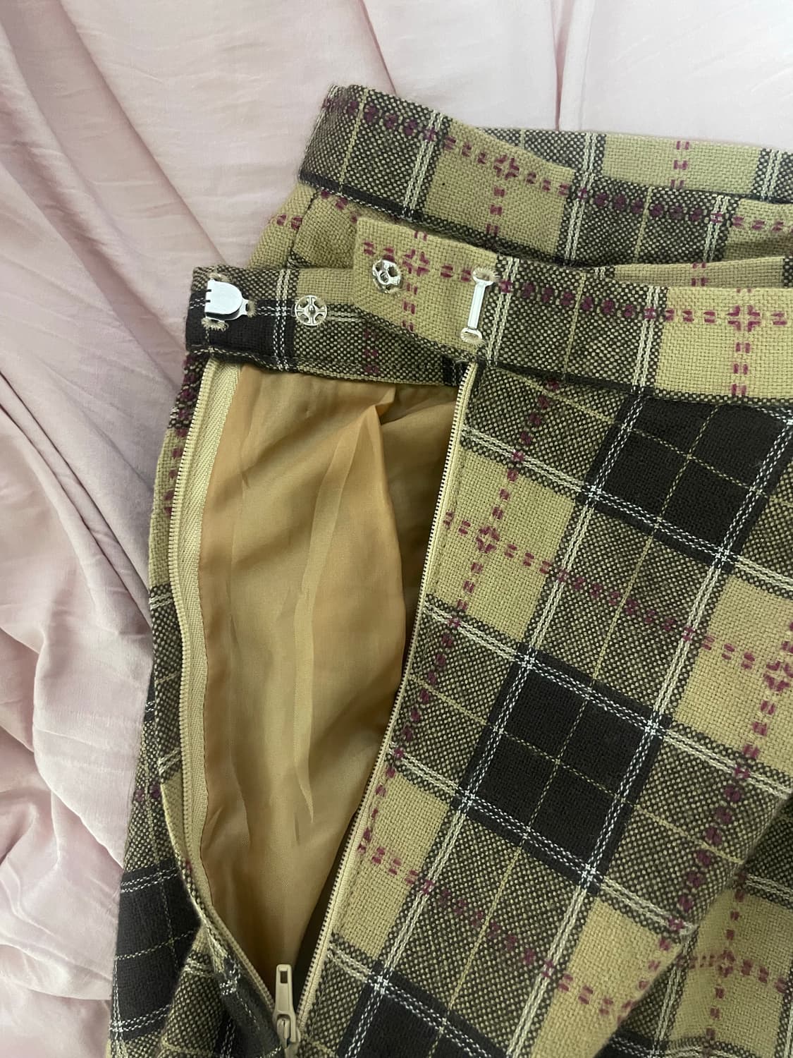 빈티지 체크 스커트 상품이미지2