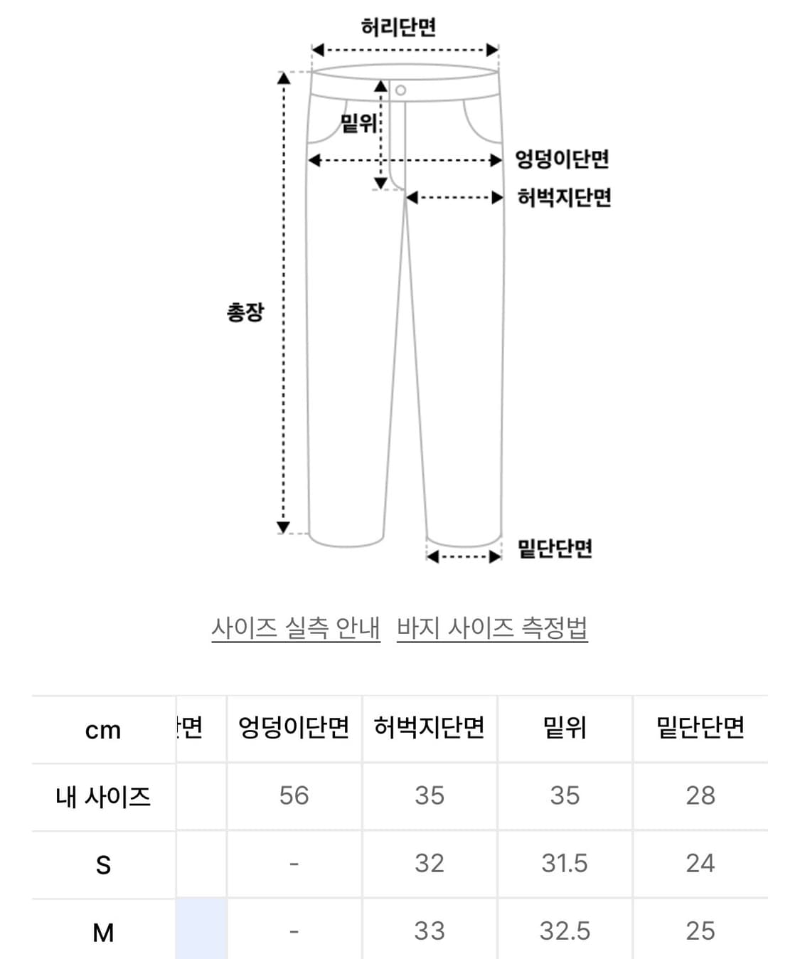 언지미크 데님 팬츠 M 상품이미지7