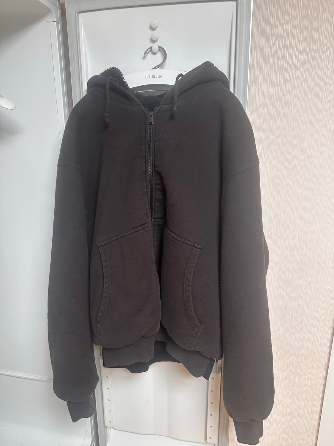 이지 시즌 5 쉐르파 집업 후디 잉크 상품이미지1