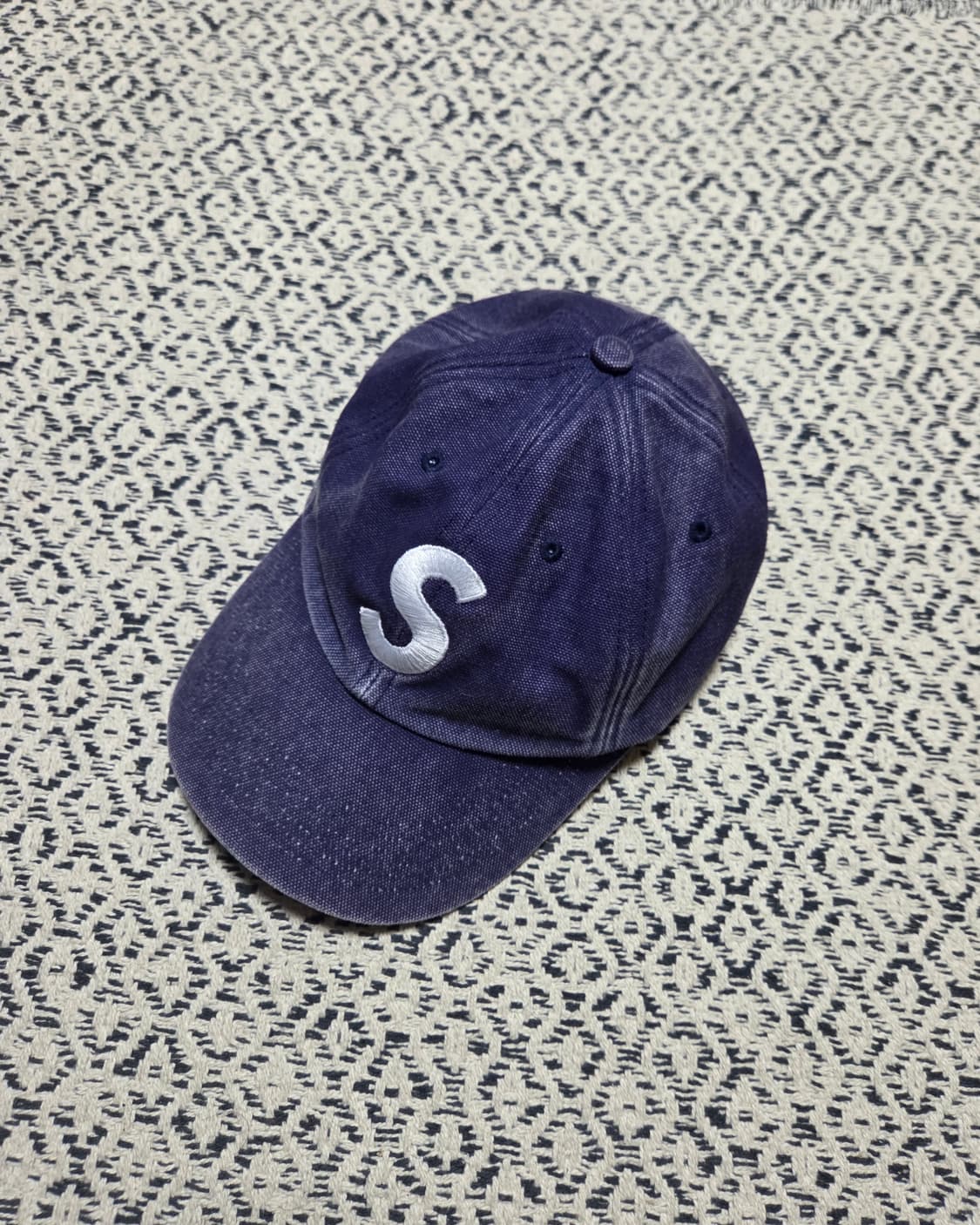 슈프림 S로고 볼캡 데님 피그먼트 네이비 OS 상품이미지1