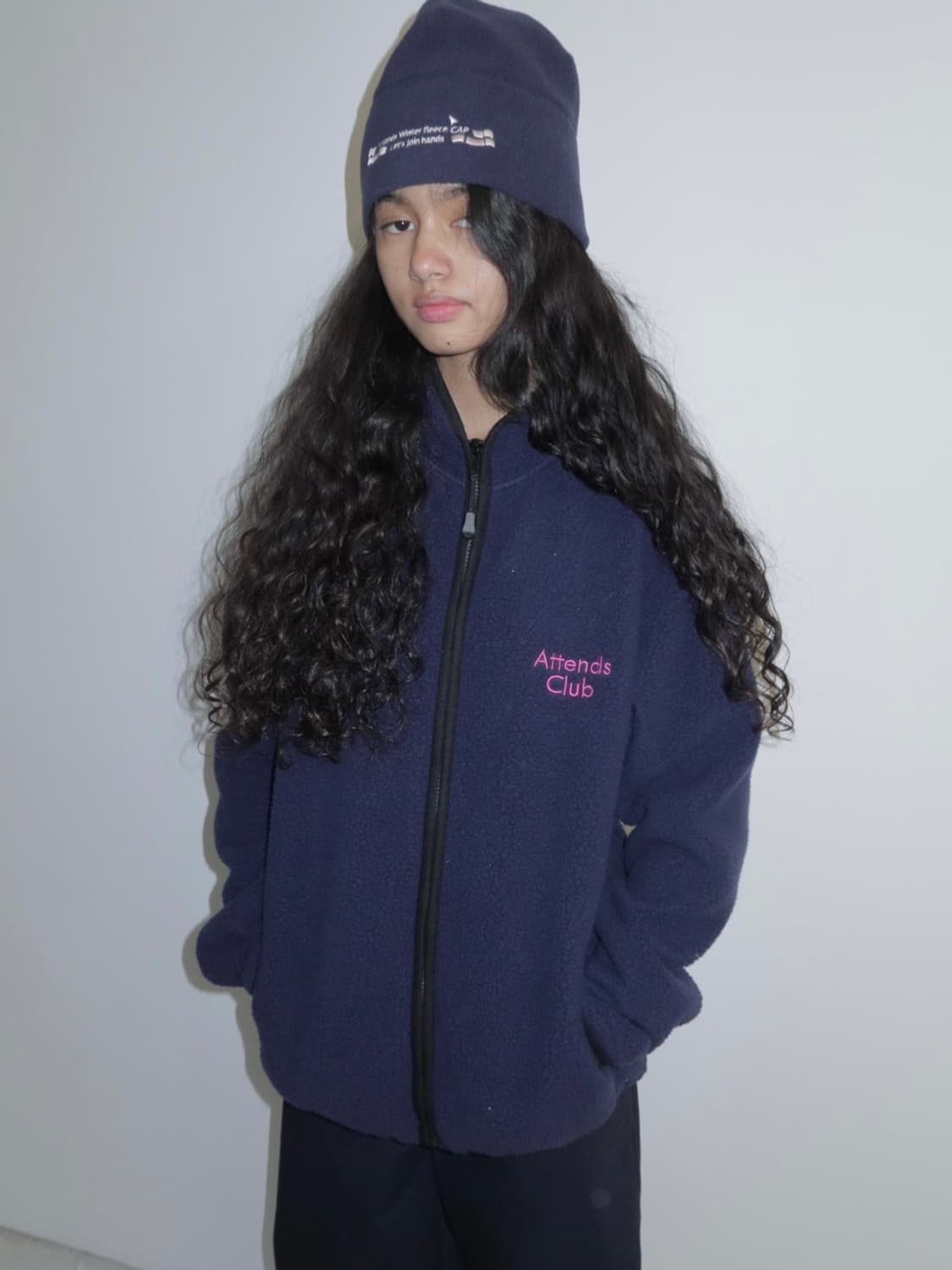 어텐즈 플리스 자켓 네이비 상품이미지1