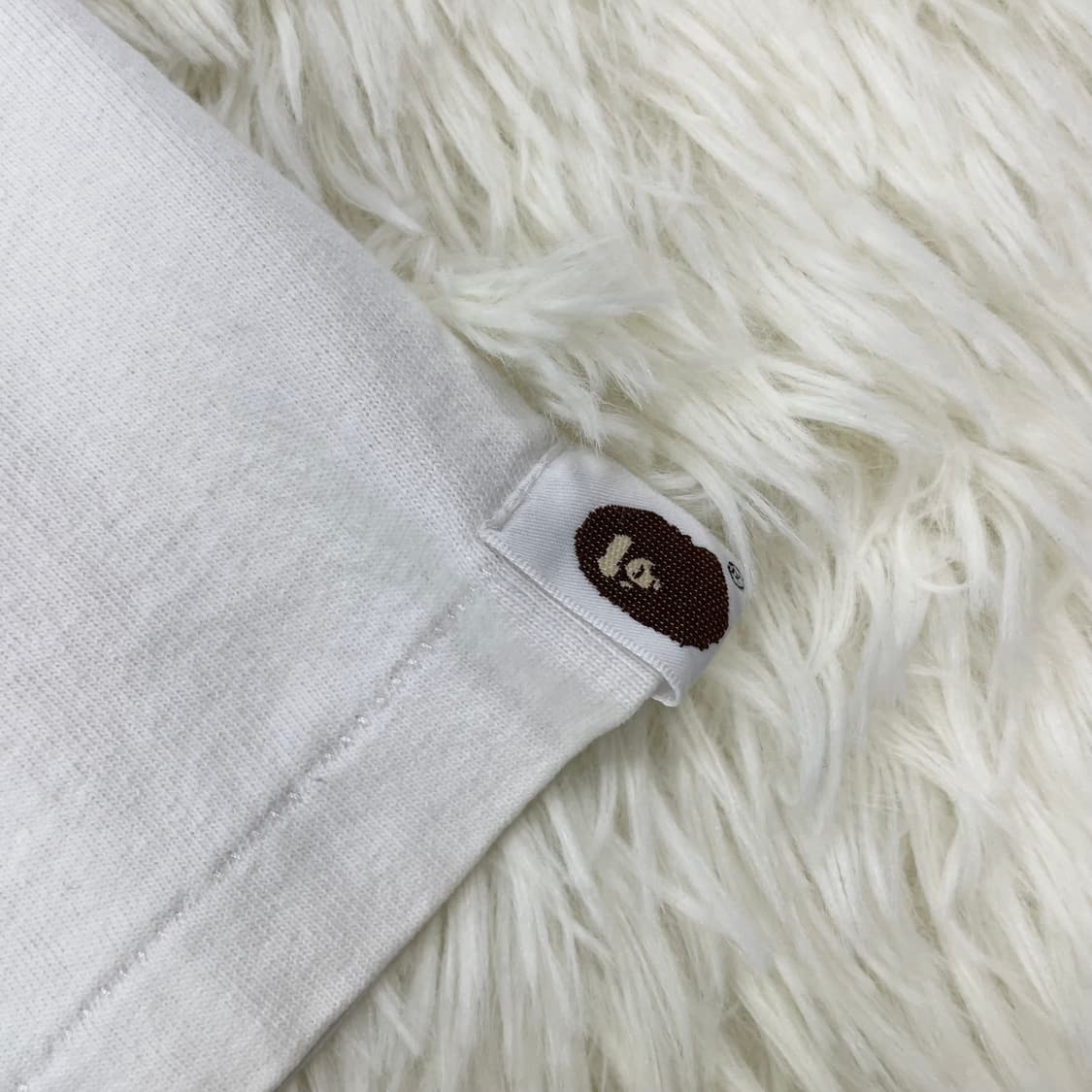 베이프 Bape 빅 사루 황계 카모 반팔티 화이트 상품이미지3