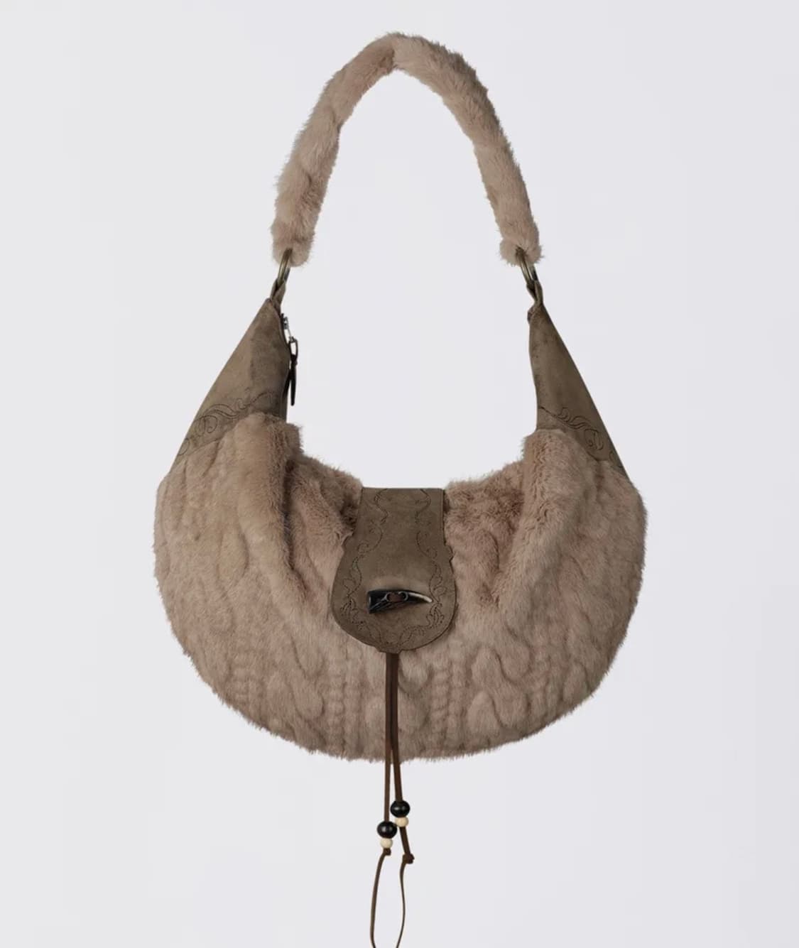 스컬프터 가방 Horseshoe Fur Bag Brown 상품이미지1
