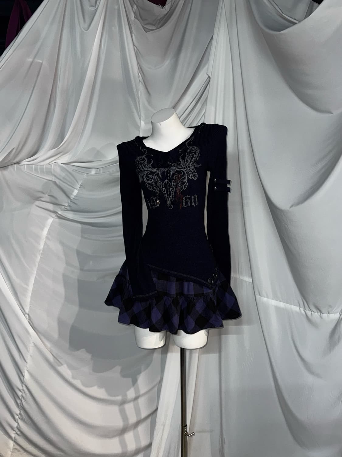 오즈크로스 레이어드 데일리 네이비 펑크프레피 코디세트 상품이미지3