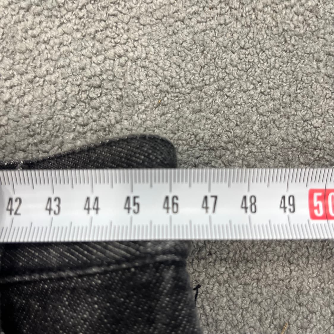 36 후부 사이드 지퍼 오픈 테이프로고 와이드 데님 상품이미지9