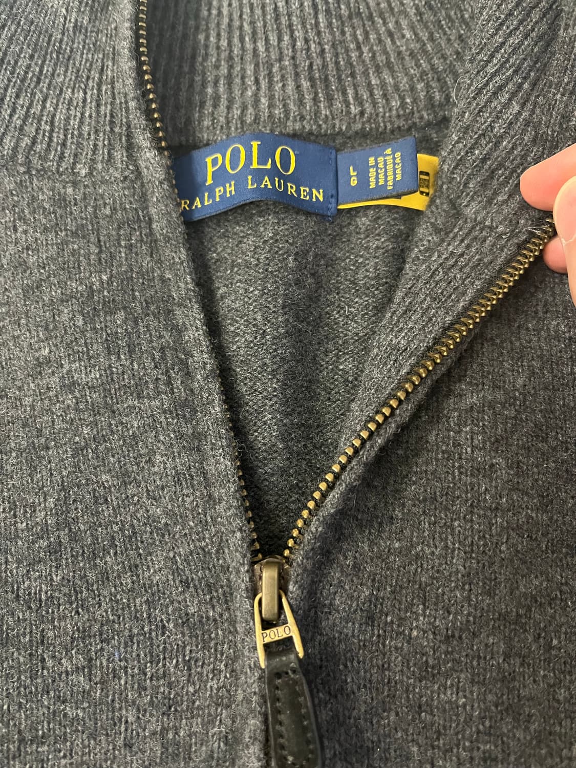 폴로 울 캐시미어 집업 니트 상품이미지3