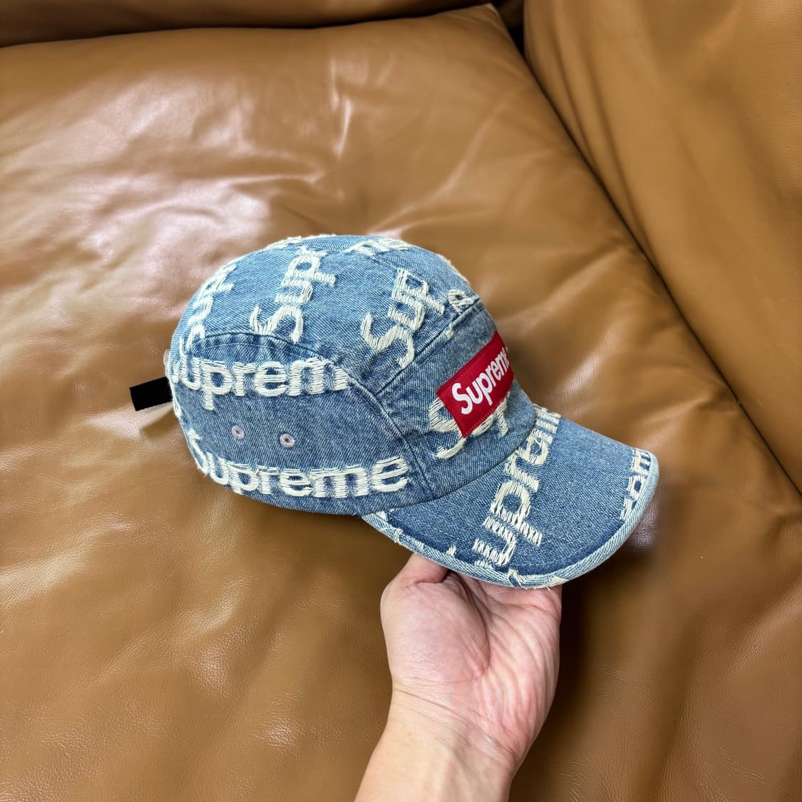 Supreme 슈프림 프레이드 워시드 데님 캠프캡 모자 (Denim) 상품이미지3