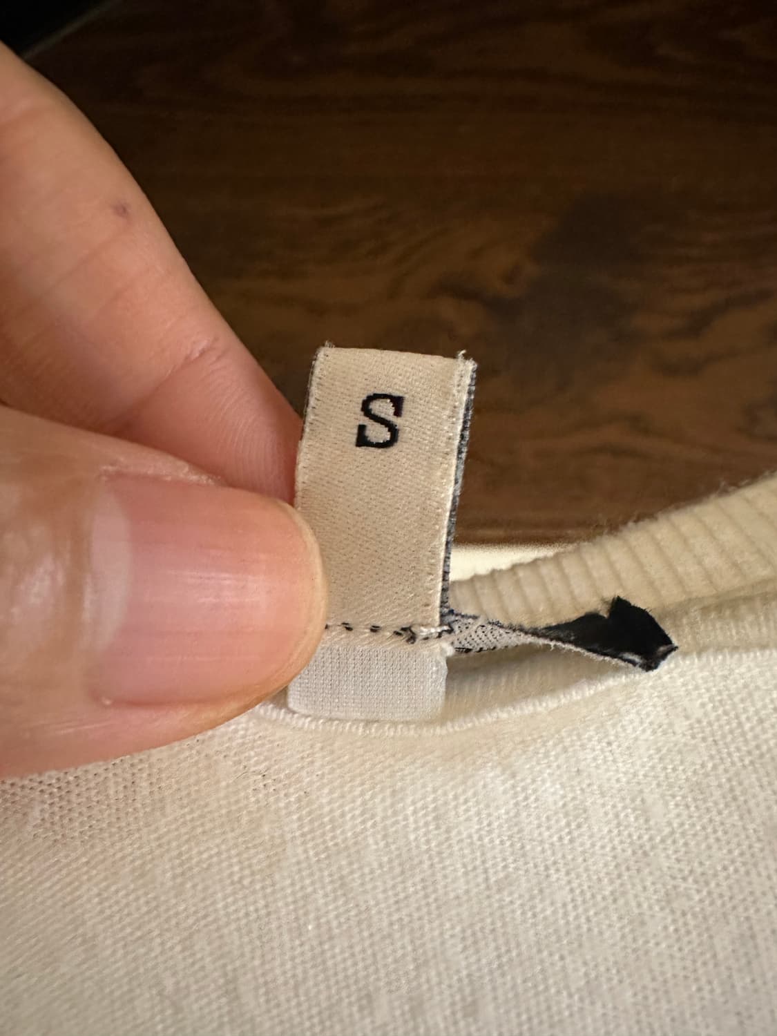 R13  25SS 캐시미어 티셔츠 에크루 (S) 상품이미지3