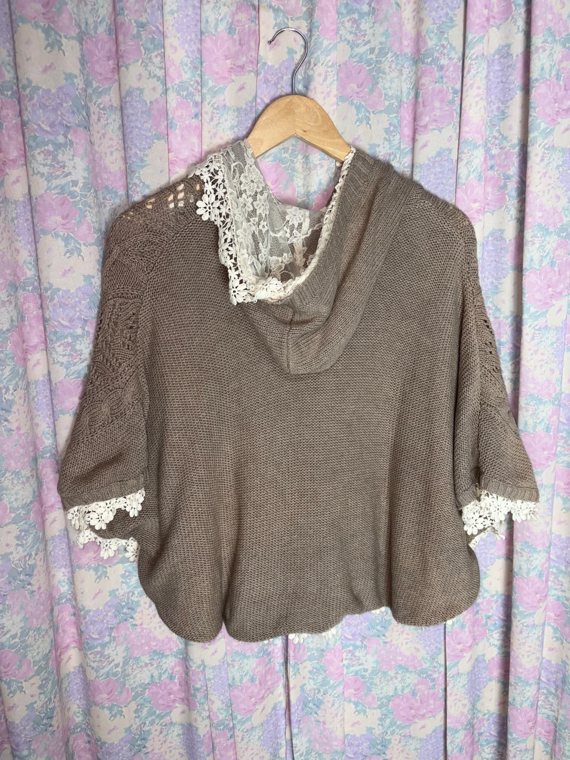 어스뮤직 베이지 레이스 케이프 상품이미지8