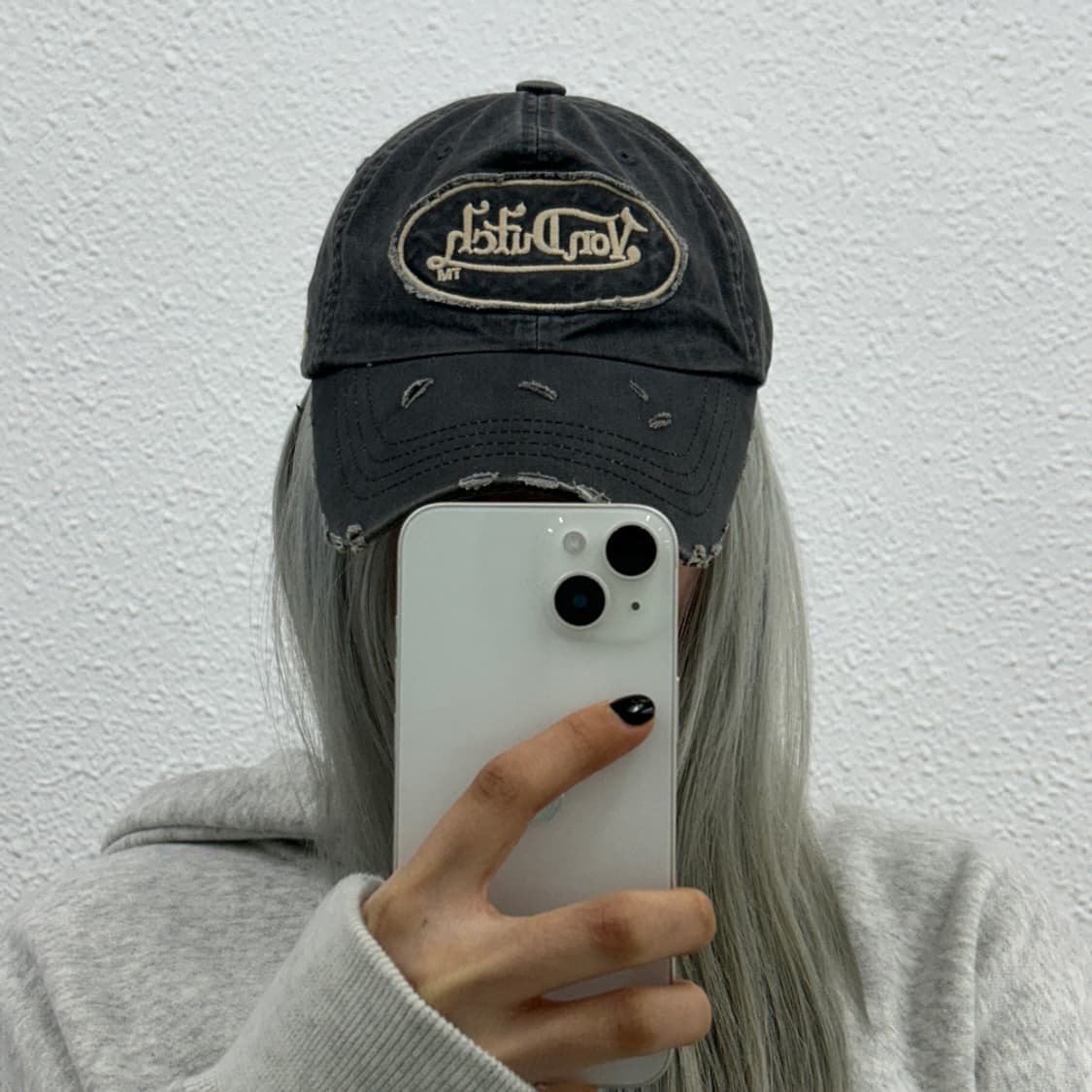 본더치 y2k 그런지 그레이 볼캡 상품이미지1