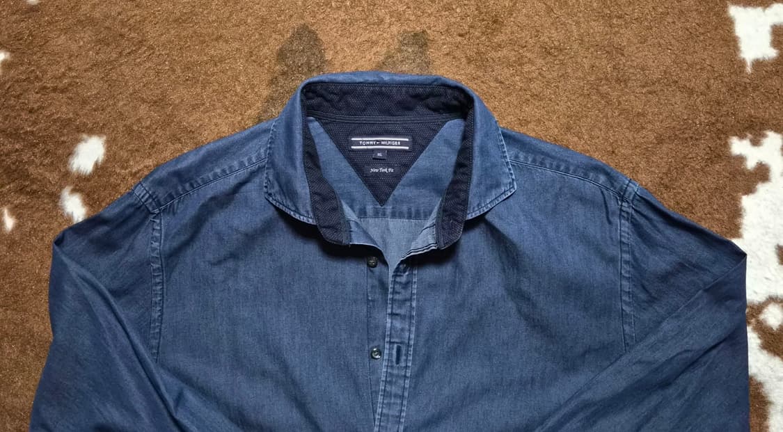 Tommy Hilfiger 남성용 블루진 셔츠(XL) 상품이미지4