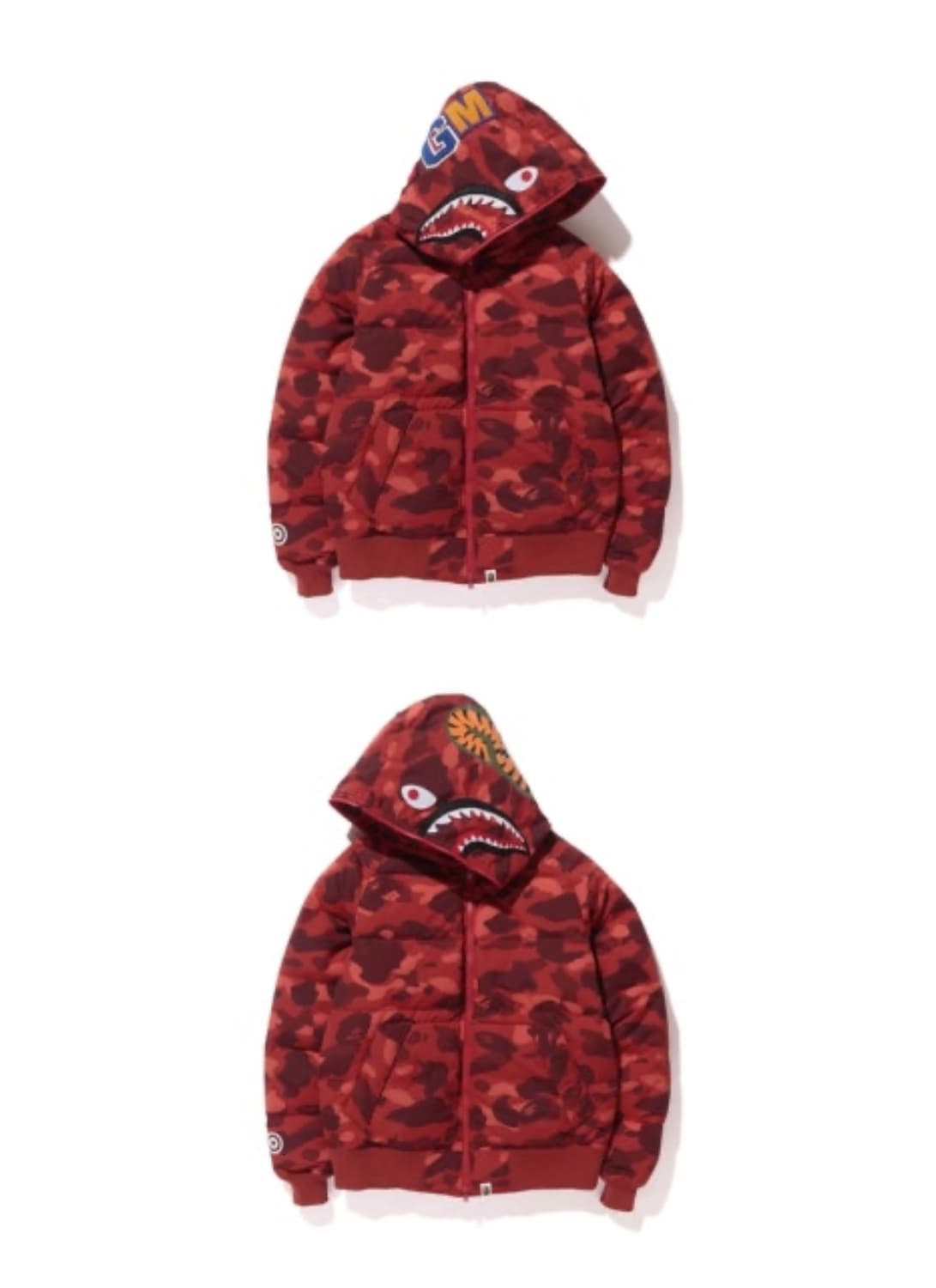 베이프 샤크 카모 패딩 다운 자켓 상품이미지2