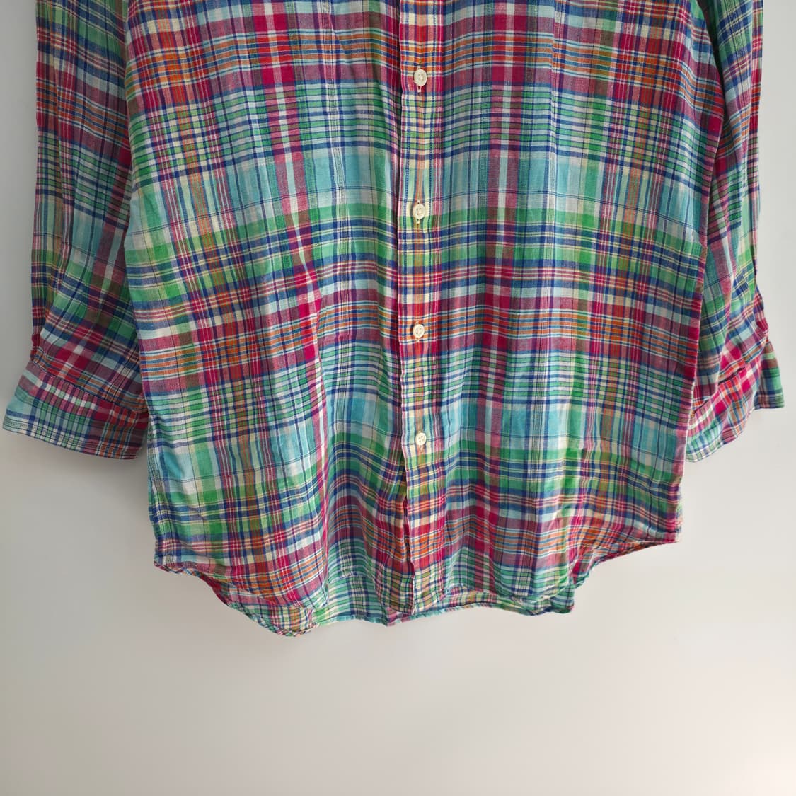 [S] 폴로 랄프로렌 린넨 체크 셔츠 상품이미지3