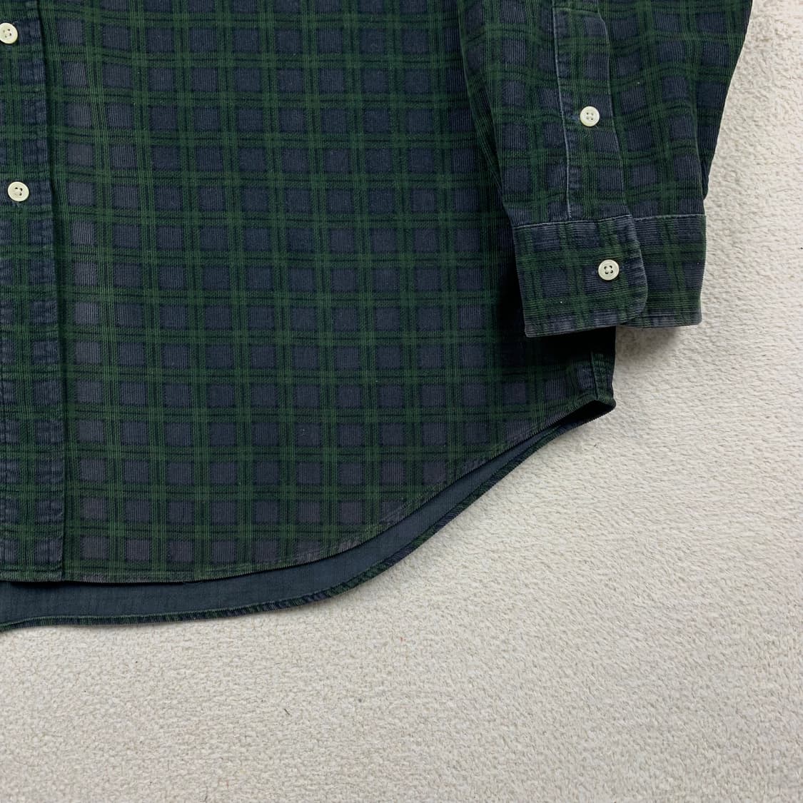 90s 폴로 랄프로렌 블랙와치 코듀로이 투포켓 WHITFIELD 셔츠 상품이미지4