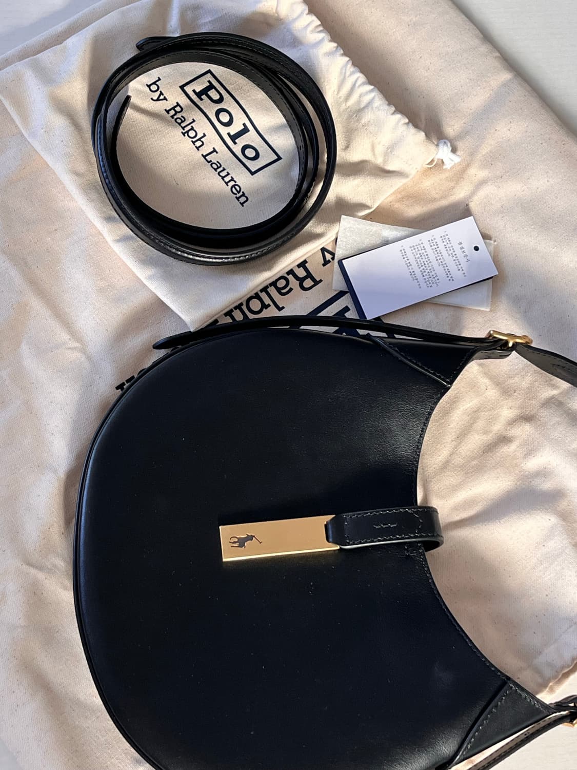 폴로 ID레더 미디 숄더백 상품이미지1